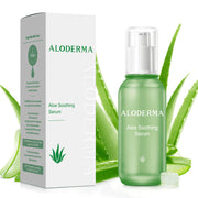 Aloderma Soothing Facial Serum with 85% Organic Aloe Vera - Calming Serum for Sensitive Skin with Natural Botanicals - Pure Aloe Vera Serum for Face - Lightweight Skin Calming & Nourishing Face Serum