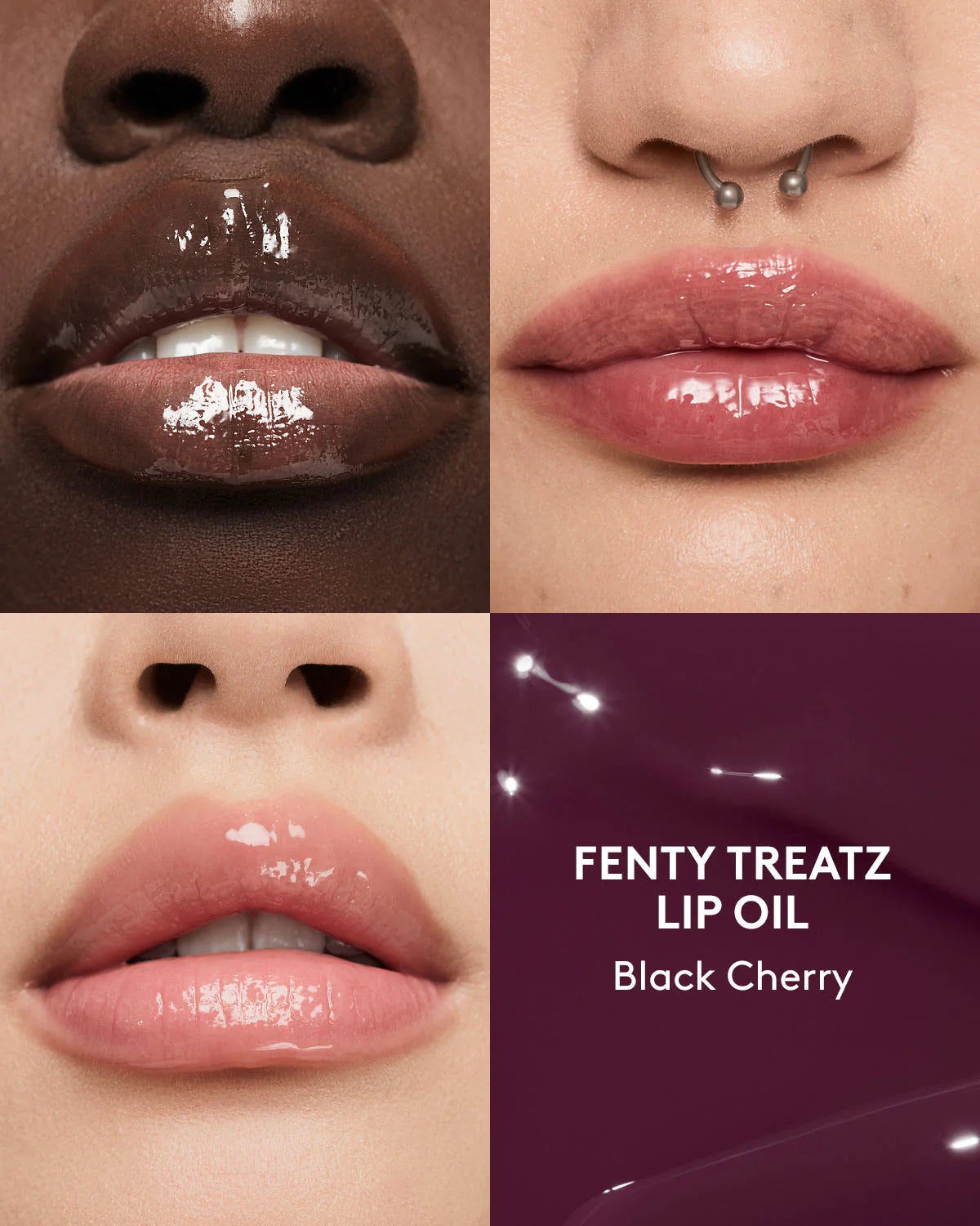Fenty Treatz Hydrating + Strengthening Lip Oil — Black Cherry